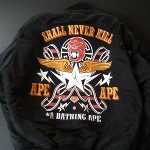 Vintage Bape Real McCoys Heavy Bomber Jacket Japan
